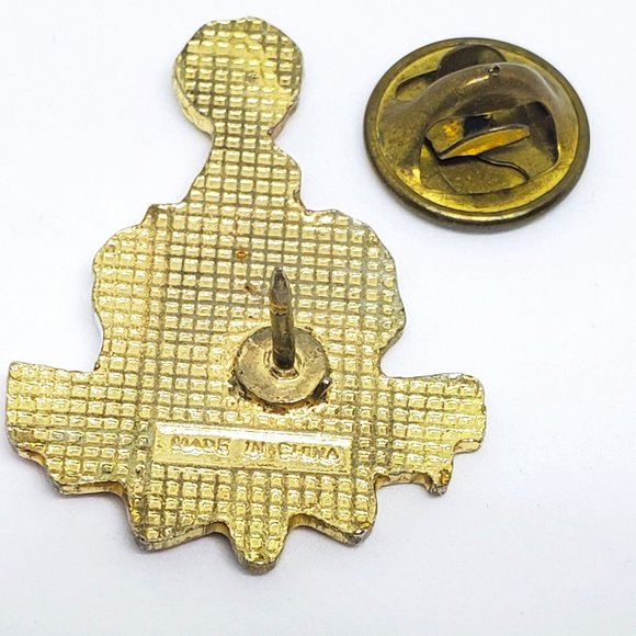 Vintage 1970's Collared CLOWN Enamel Metal Lapel Pin Pinback - Picture 6 of 7